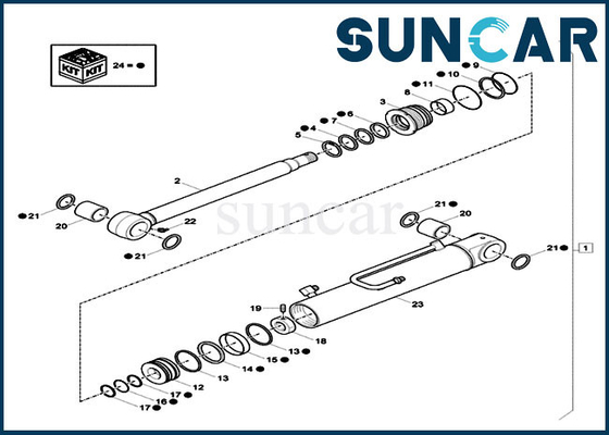 خرید کیت آب بندی XKCC-01448 XKCC01448 کیت سیلندر هیدرولیک CASE CX33C CX37C online manufacture