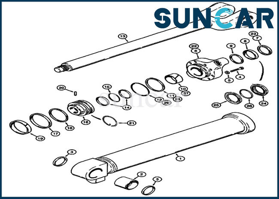 خرید کیت آب بندی سیلندر بالابر 1986920C2 کیت لودر چرخ دار 921B 921C 921 کیت آب بندی هیدرولیک online manufacture