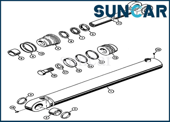 خرید کیت آب بندی سیلندر سطل 1543279C1 کیت سرویس تعویض هیدرولیک متناسب با لودر CASE 721C 621C 721B online manufacture