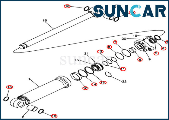 خرید 87399338 کیت آب بندی سیلندر سطل 921E کیت تعمیر کیت لودر چرخ هیدرولیک online manufacture