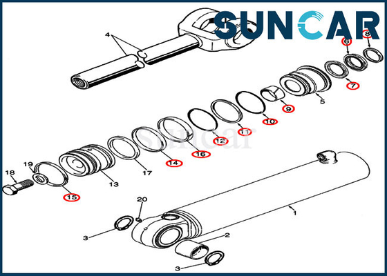 خرید 8605261 کیت آب بندی فرمان تعمیر کیت آب بندی سیلندر هیدرولیک لودر کیس 521G 621F 721D online manufacture