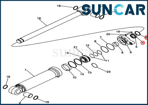 خرید 1542883C1 سیلندر شیب تعمیر کیت لودر 921 921C 921F کیس تعویض قطعات سرویس online manufacture