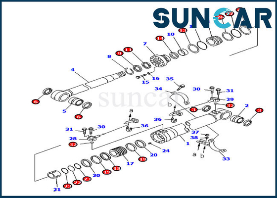 خرید 707-99-47790 7079947790 کیت سرویس بوم نسخه خارجی PC220-7 PC200LC-7 کیت مهر و موم سیلندر کوماتسو online manufacture