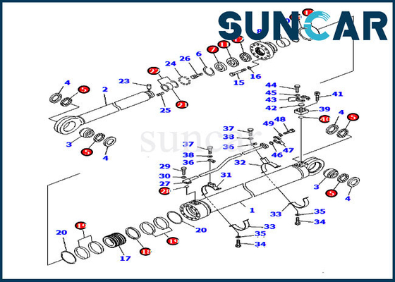 خرید 707-99-85350 7079985350 کیت سرویس سیلندر بازو برای کاماتسو PC2000-8 online manufacture