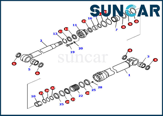 خرید کیت سیل سیلندر 721-99-48740 7219948740 کیت سرویس بوم متناسب با Komatsu PC210-11 PC210-11E0 online manufacture