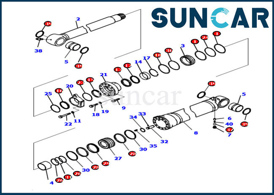 خرید کیت تعمیر بازو 721-98-00170 7219800170 PC210I-10 PC210LCI-10 کیت سیل سیلندر کوماتسو online manufacture
