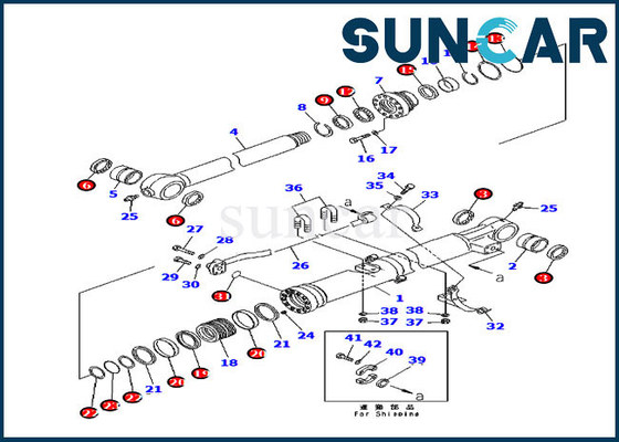 خرید کیت مهر و موم تعمیر هیدرولیک سطل 707-98-47720 متناسب با کیت سیلندر PC220-8 PC270-8 PC240LC-8 Komatsu online manufacture