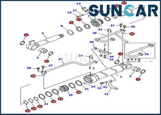 خرید کیت مهر و موم تعمیر سیلندر 707-99-47730 7079947730 برای PC228USLC-2 PC228US-1 Komatsu Offset Boom online manufacture