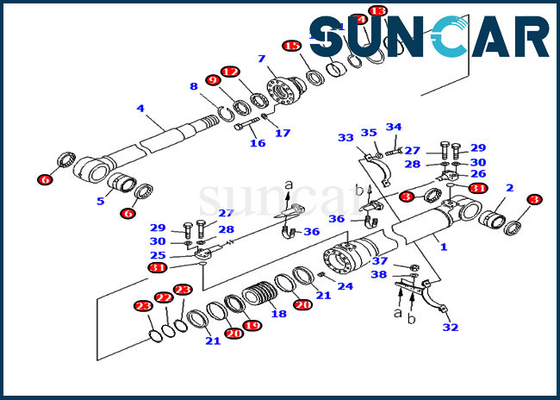 خرید کیت مهر و موم تعمیر سیلندر بوم کوماتسو 707-98-47740 7079847740 کیت سرویس PC228USLC-3E0 PC228US-3E0 online manufacture