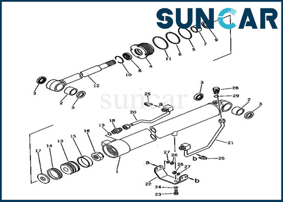 خرید کیت مهر و موم تعمیر سیلندر بوم 20S-63-56101 کیت آب بندی هیدرولیک کوماتسو ISO9001 PC30-1 online manufacture