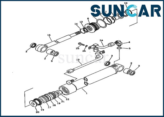 خرید کیت مهر و موم تعمیر سیلندر چرخشی برای قطعات سرویس تجهیزات کوماتسو 20S-63-86101 PC30-1 online manufacture