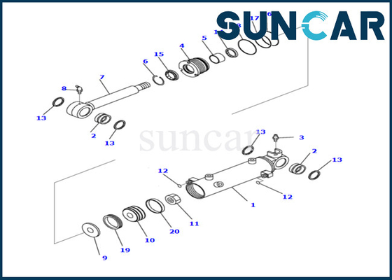 خرید کیت تعمیر سیل سیلندر تیغه با کیفیت بالا 707-98-12630 7079812630 Komatsu For PC26MR-3 online manufacture