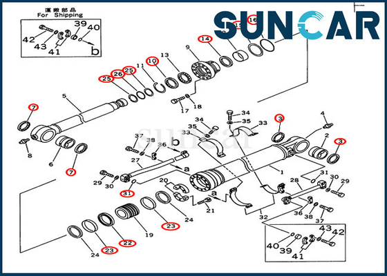 خرید کیت مهر و موم سیلندر سطلی 707-99-58110 مناسب مدل های PC300LC-5 PC350-6 کیت سرویس کوماتسو online manufacture