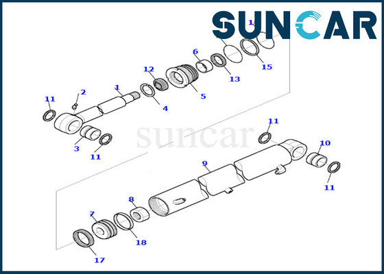 خرید 878000657 کیت مهر و موم سیلندر چرخشی بوم کوماتسو مناسب PC35R-8 کیت تعمیر سیل سیلندر چرخان بوم online manufacture