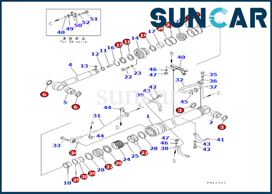 خرید 707-99-77140 7079977140 کیت مهر و موم سیلندر بازو کوماتسو مناسب PC300LL-7E0 PC350LL-7E0 PC390LL-10 online manufacture