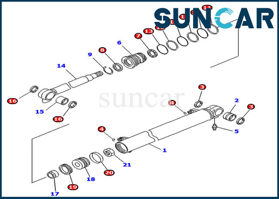 خرید 707-98-24330 7079824330 کیت مهر و موم سیلندر بوم متناسب با تجهیزات سنگین PC35MR-3 PC30MR-2 کوماتسو online manufacture