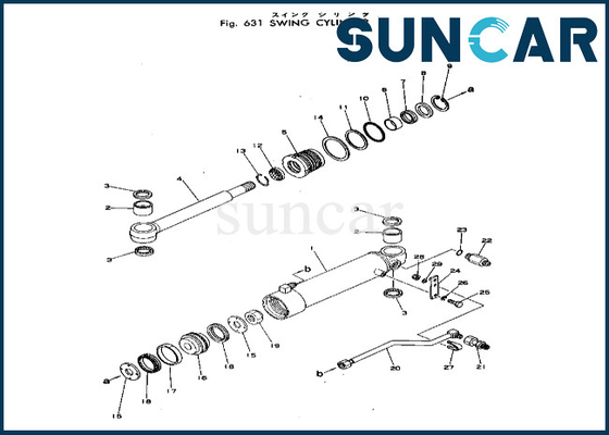خرید کیت آب بندی سیلندر چرخشی کیت آب بندی سیلندر چرخشی 20T-63-86103 20T6386103 Komatsu Fits PC40-1 online manufacture