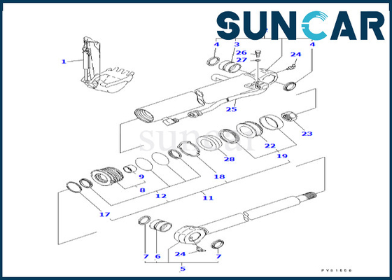 خرید YM172976-72360 YM17297672360 کیت تعمیر سطل سیل سیلندر کوماتسو برای PC50FR-1 PC50FR-2 online manufacture