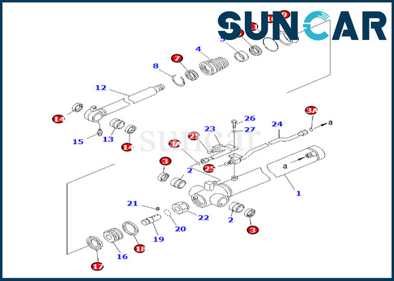 خرید کیت سیل سیلندر بازو 7079826710 707-98-26710 کوماتسو برای PC58UU-3 کیت تعمیر سیل سیلندر بازو online manufacture