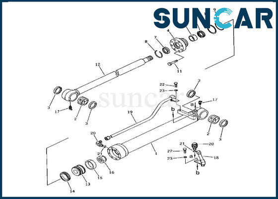 خرید کیت تعمیر سطل سیلندر 201-63-02030 2016302030 کیت آب بندی سیلندر سطلی Komatsu For PC60-5 PC50UU-1 online manufacture