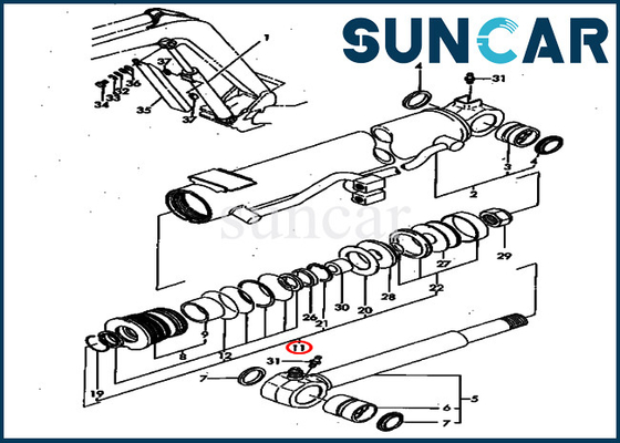 خرید کیت سرویس بوم بیل مکانیکی PC40FR-1 PC40FR-2 کیت تعمیر سیل سیلندر کوماتسو YM172164-72300 online manufacture
