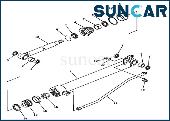 خرید کیت مهر و موم سیلندر بازو 20T-63-02021 20T-63-02021 مناسب برای کیت سرویس کوماتسو مدل PC40-5 online manufacture