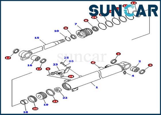 خرید کیت آب بندی بوم 707-98-29500 کیت تعمیر سیل سیلندر متناسب با مشخصات خارجی. PC40MR-2 PC50MR-2 کوماتسو online manufacture