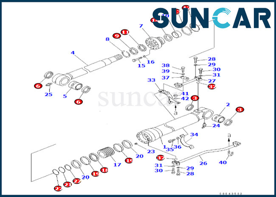 خرید کیت آب بندی سیلندر پاک کن 707-99-46030 7079946030 کوماتسو فیتس PC600-8 PC600LC-8 کیت آب بندی سیلندر پاک کننده online manufacture
