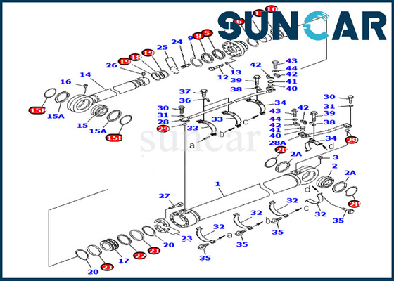 707-99-78730 7079978730 کیت تعمیر کیت سیل سیلندر بازو برای نسخه خارجی PC750-7 PC750-6 Komatsu