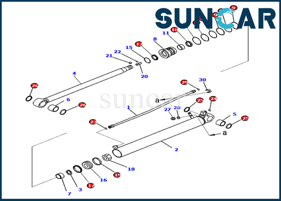 721-98-00680 7219800680 کیت آب بندی بازویی PC78US-10 بیل مکانیکی تعمیر سیلندر کوماتسو کیت آب بندی