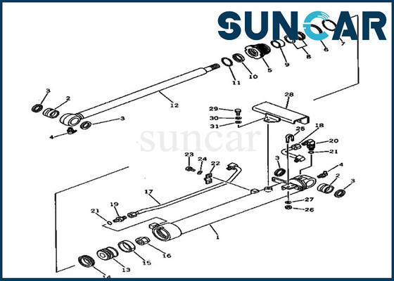 کیت تعویض 20X-63-76300 20X6376300 کیت مهر و موم سیلندر سطلی مناسب برای کوماتسو مدل PC80-1