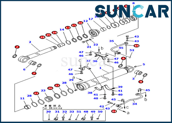 707-99-69540 7079969540 کیت مهر و موم سطل سیلندر هیدرولیک مناسب برای Komatsu PC800-8 PC850-8 PC800LC-8
