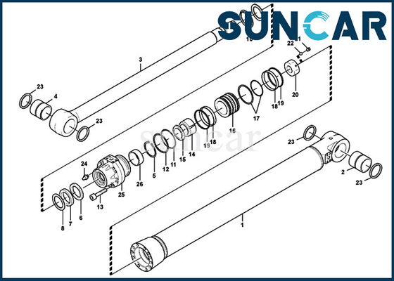کیت سرویس سیلندر بوم VOE14589336 VOE 14589336 EC700B EC700C کیت مهر و موم SUNCARVO.L.VO