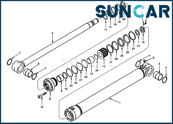 VOE14502215 VOE 14502215 کیت مهر و موم تعمیر بوم سیلندر هیدرولیک مناسب برای مدل های SUNCARVO.L.VO EC140