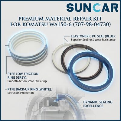 707-98-04730 Steering Cylinder Seal Kit for Komatsu WA150-6
