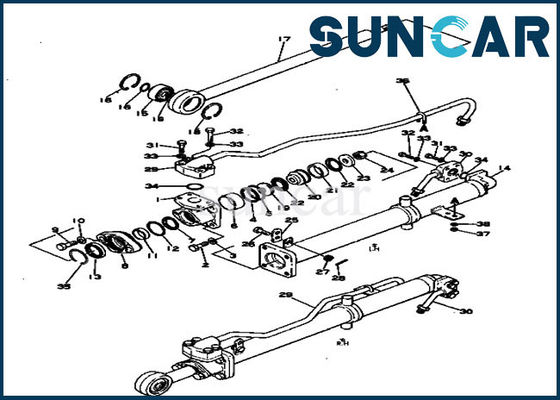 101-870-0510 کیت های تعویض مهر و موم تیغه هیدرولیک مناسب D20A-3 Komatsu Dozer