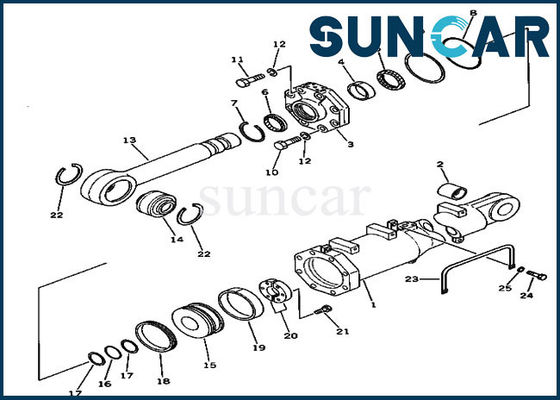 707-98-56610 کیت تعمیر سیلندر کیت مهر و موم تیغه مناسب بولدوزر کوماتسو D375A-2
