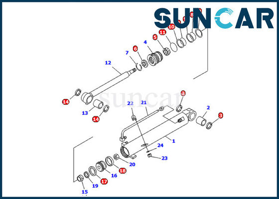 707-98-11230 کوماتسو بیل سیلندر مهر و موم کیت PC08UU-1-A مدل جایگزینی داخلی