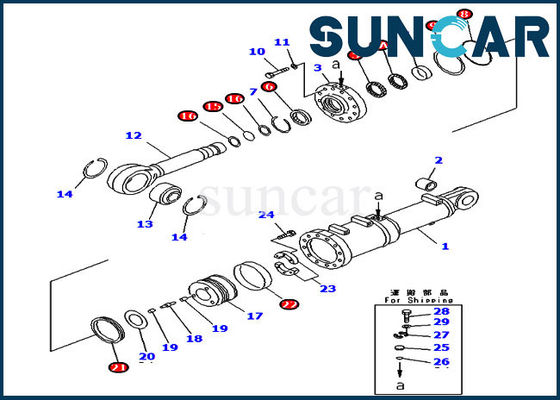 707-99-81010 Blade Tilt 7079981010 کیت تعمیر مهر و موم سیلندر کوماتسو برای بولدوزر پیچ