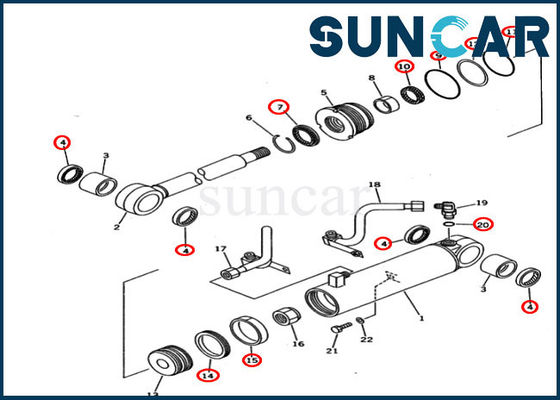 707-98-34510 7079834510 کیت تعویض سیلندر کیت تعویض برای D40PF-5 Komatsu