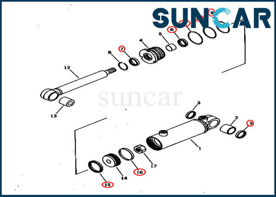 707-98-22070 7079822070 کیت مهر و موم سیلندر پین برای D575A-3 D575A-3-M Komatsu