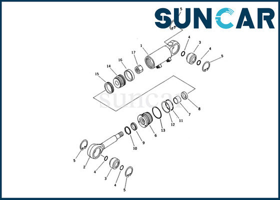 707-98-23100 کیت سرویس سیلندر شیب تیغه کوماتسو کیت مهر و موم تعمیر داخلی برای بیل PC20R-8