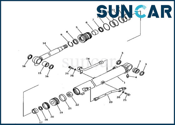 707-99-14430 Boom Cylinder Komatsu Service Kit Excavator PC10-7 Inner Parts Seating Kit