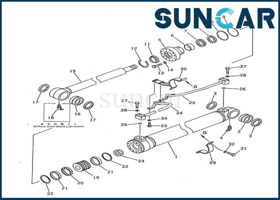 707-98-36200 کیت مهر و موم سیلندر بوم Komatsu Equipment Models PC100-5 Inner Repair Service Kit