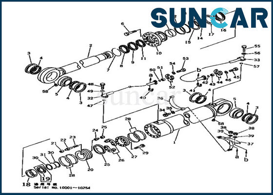 کیت تعمیرات کوماتسو 707-99-78620 کیت مهر و موم سیلندر بوم متناسب با مدلهای بیل PC1000-1