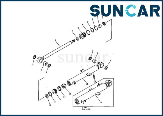 707-00-50310 کیت مهر و موم سیلندر کوماتسو برای کیت تعویض بیل مکانیکی PC05-1
