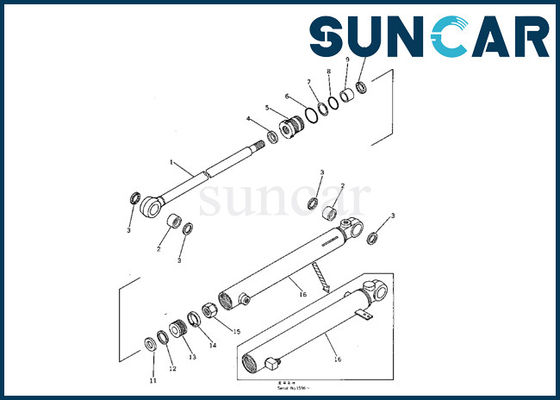 707-00-50320 Komatsu Arm Hydraulic Cylinder Assy Seal Kit Fits PC05-1 ماشین بیل