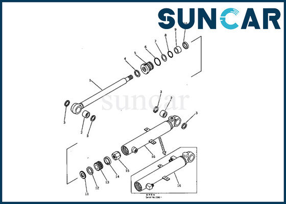 707-00-50330 کیت سیلندر سطل Komatsu سطل مهر و موم PC05-1 مینی بیل سیلندر کیت سرویس داخلی