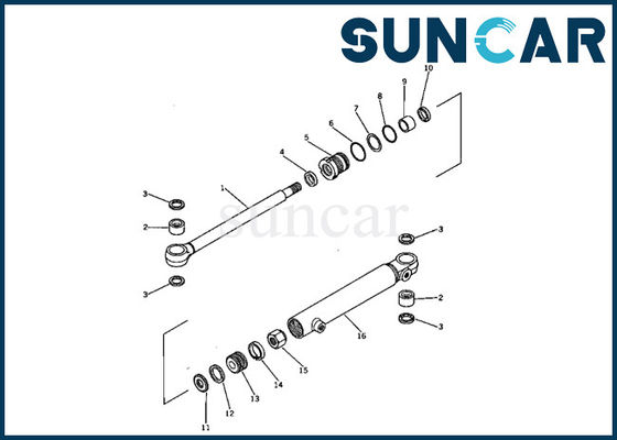 Swing Cylinder 707-00-50340 OEM PC05-1 Excavator Komatsu Cylinder Inner Repair Instal Repair Kit