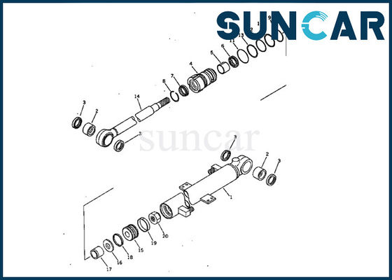 707-00-50650 کیت آب بندی سیلندر بوم Komatsu PW05-1 کیت مهر و موم تعمیر برای مدل بیل